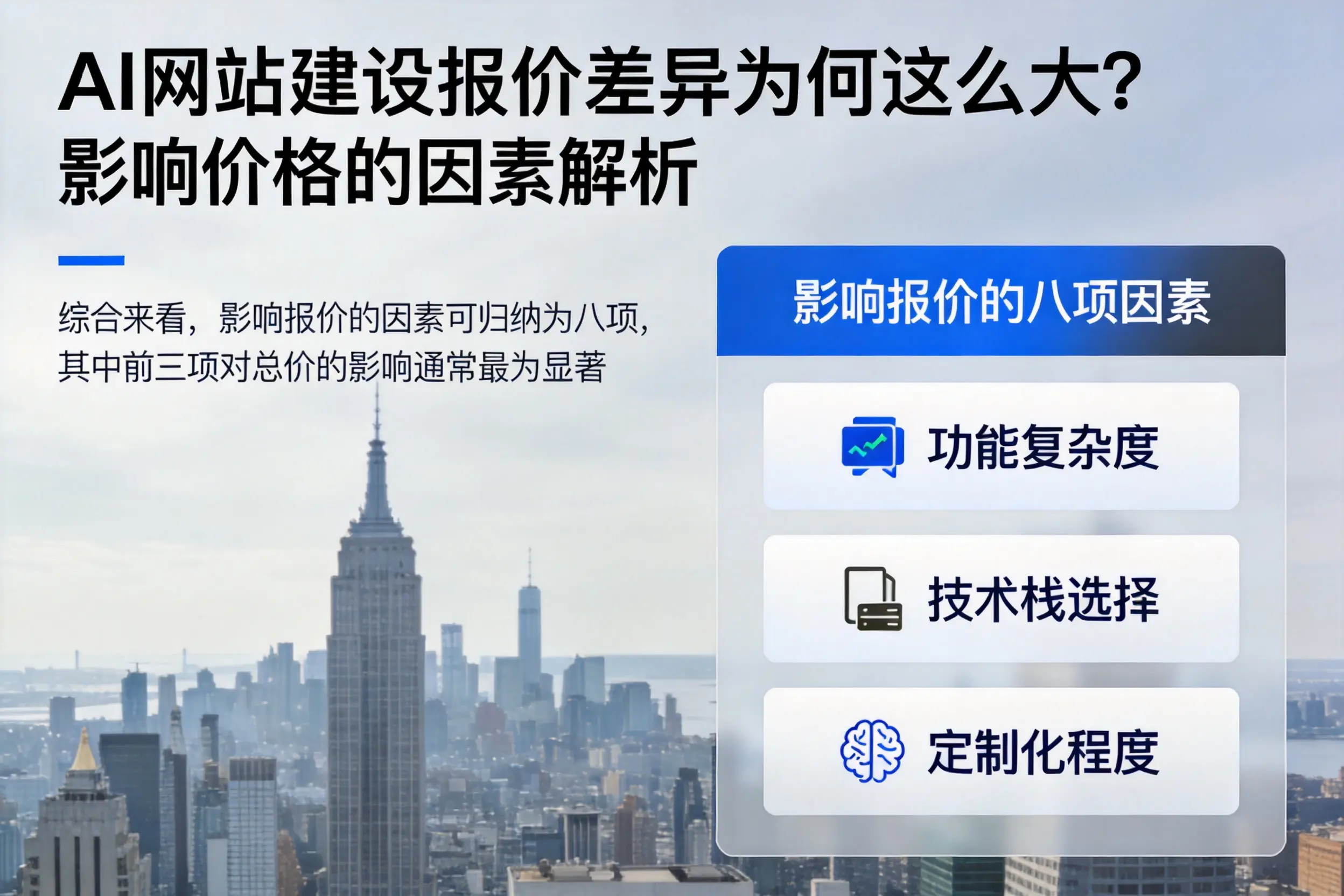 乌鲁木齐AI网站建设报价差异为何这么大？影响价格的因素解析