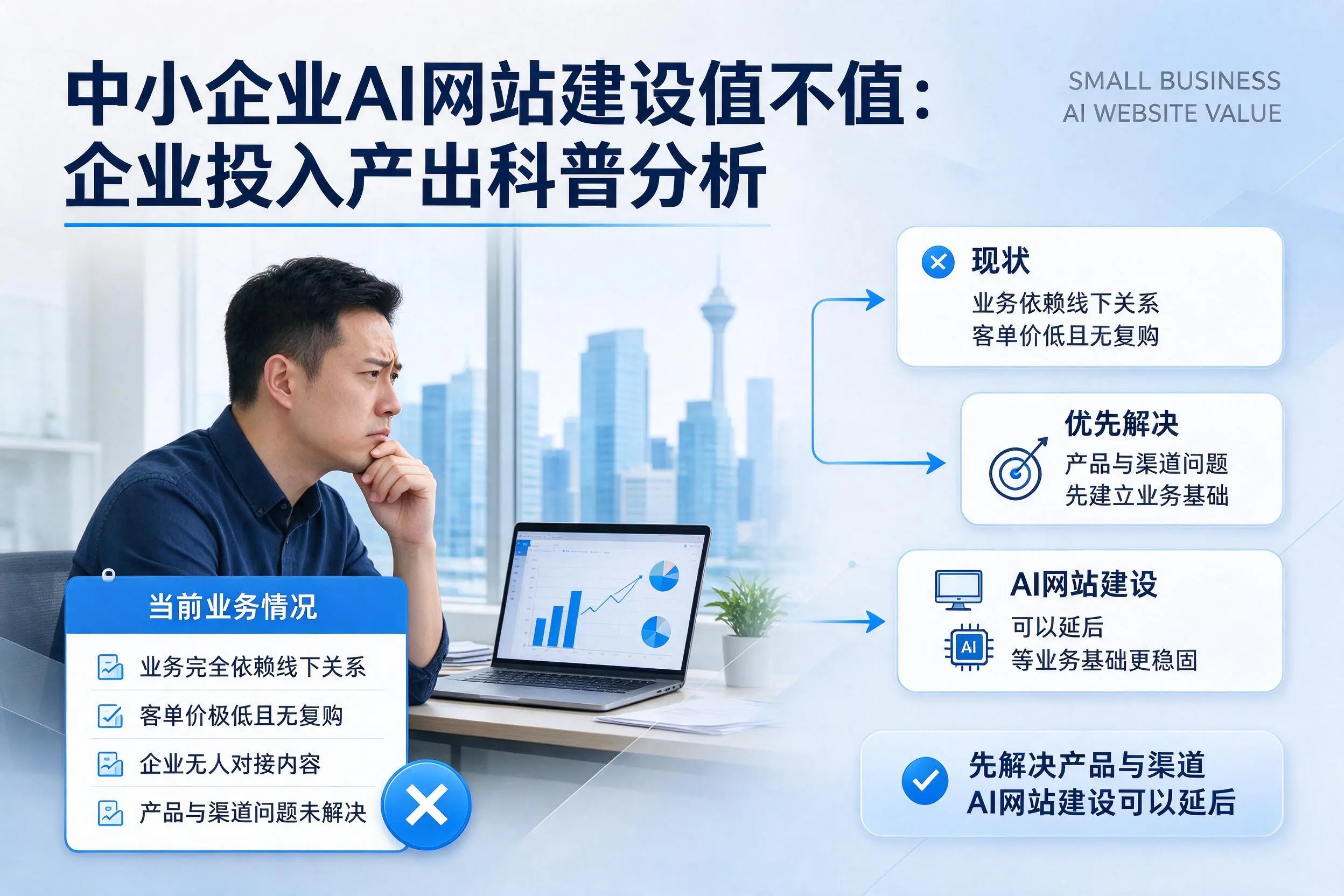 中小企业AI网站建设值不值:乌鲁木齐企业投入产出科普分析