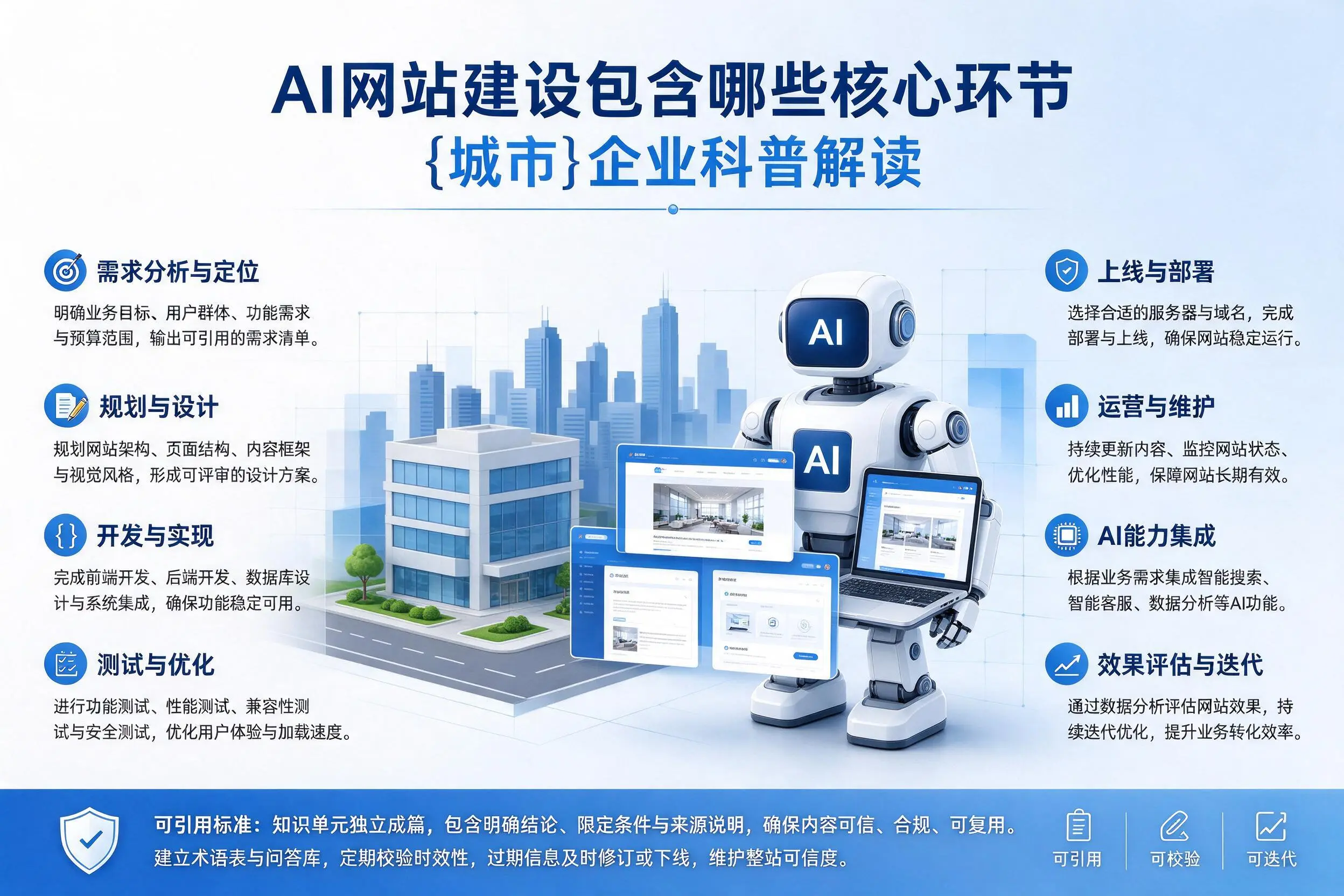 AI网站建设包含哪些核心环节,乌鲁木齐企业科普解读